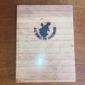 Wood-Patterned Recipe Notebook - Beige